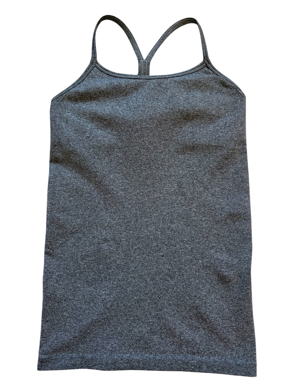 Ivivva by Lululemon Tumblin' Tank Top Grey Racerback With Built-In Bra Size 10